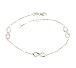 White gold women's infinity bracelet 803321733367