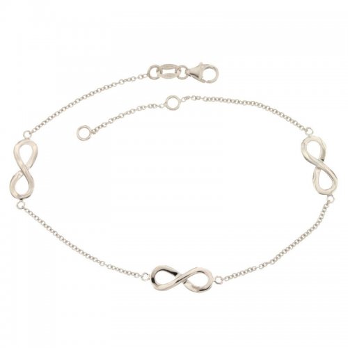 White gold women's infinity bracelet 803321733367