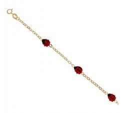 Ladybugs yellow gold girl's bracelet 803321729127