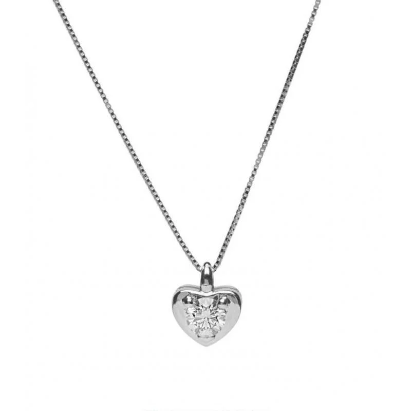 Collana Cuore Con Moissanite 1 Carato – Argento 925 – Regalo Donna Fidanzamento – MomentWish