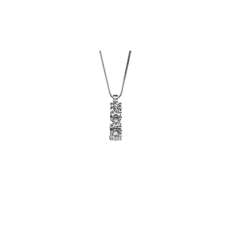 Necklace Promesse Jewelery Woman Trilogy Diamonds GTRY