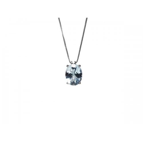 Necklace Promesse Jewelery Woman Aquamarine PDVA