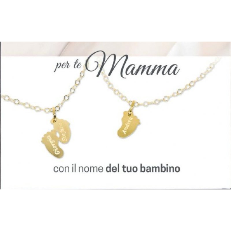 Facco Gioielli customizable foot necklace in gold