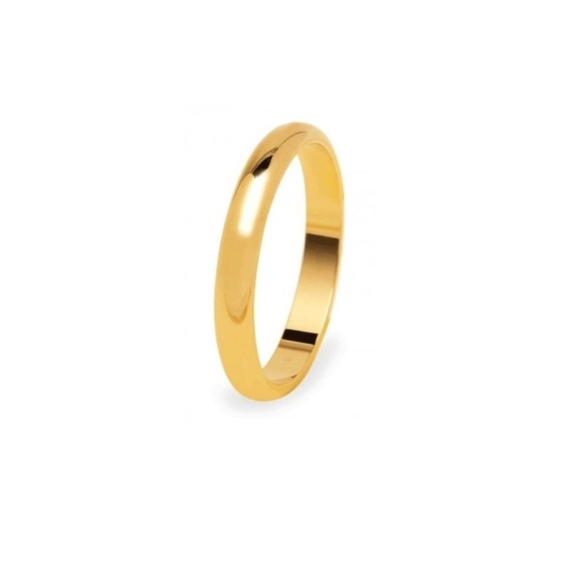 Fede Nuziale DIANA Classica 3 grammi Fascia stretta Oro giallo