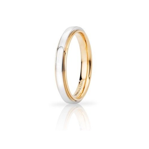 UNOAERRE Cassiopea Slim Wedding Ring 3mm Yellow White Gold Brilliant Promises